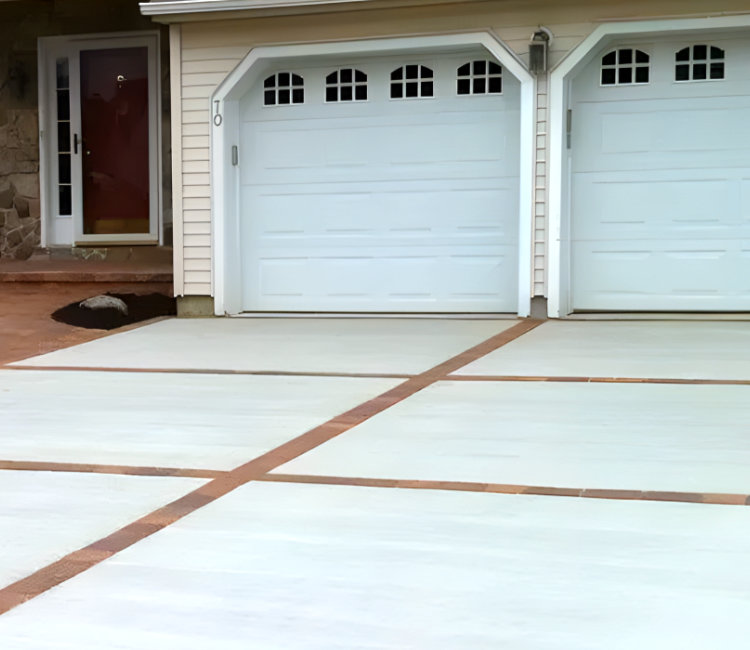 Concrete and Brick Driveway Work