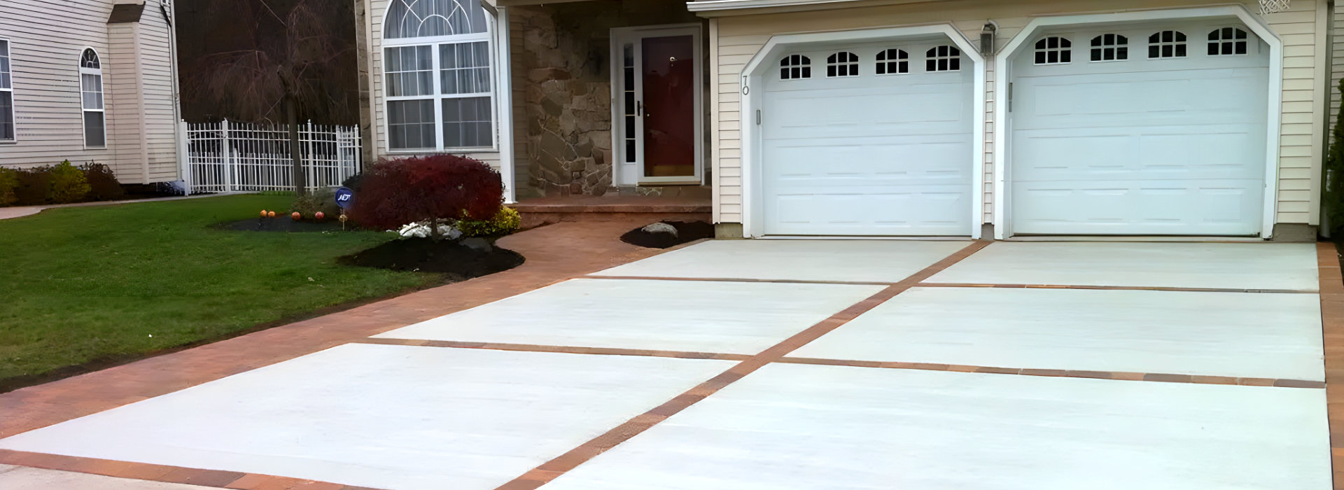 Concrete and Brick Driveway Work